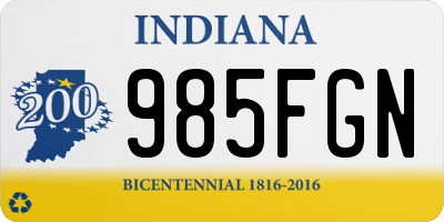 IN license plate 985FGN