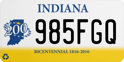 IN license plate 985FGQ