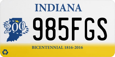 IN license plate 985FGS