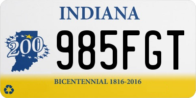 IN license plate 985FGT