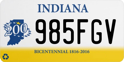 IN license plate 985FGV