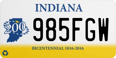 IN license plate 985FGW