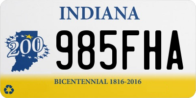 IN license plate 985FHA