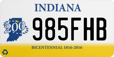 IN license plate 985FHB