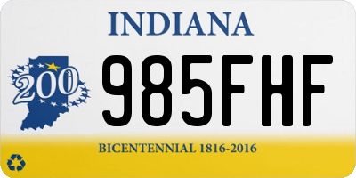 IN license plate 985FHF