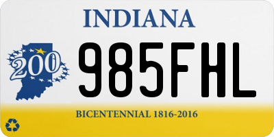 IN license plate 985FHL