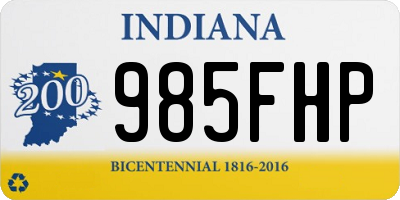 IN license plate 985FHP