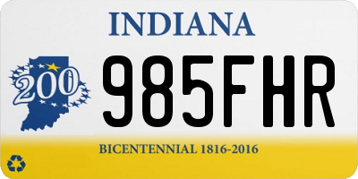 IN license plate 985FHR