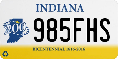 IN license plate 985FHS