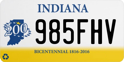 IN license plate 985FHV