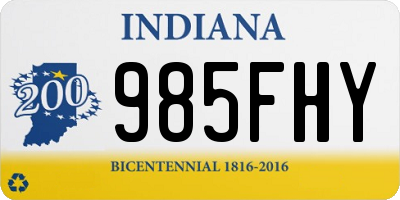 IN license plate 985FHY