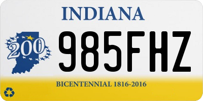 IN license plate 985FHZ