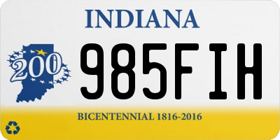 IN license plate 985FIH