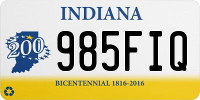 IN license plate 985FIQ