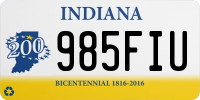 IN license plate 985FIU