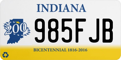 IN license plate 985FJB