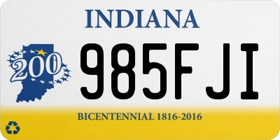 IN license plate 985FJI