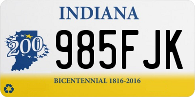 IN license plate 985FJK