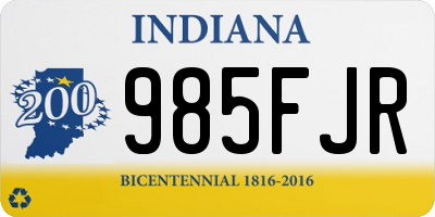 IN license plate 985FJR