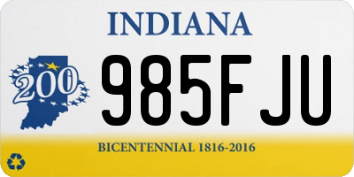 IN license plate 985FJU