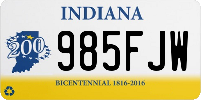 IN license plate 985FJW