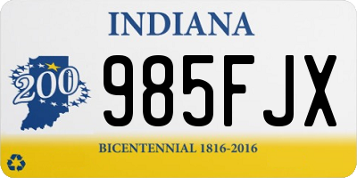 IN license plate 985FJX