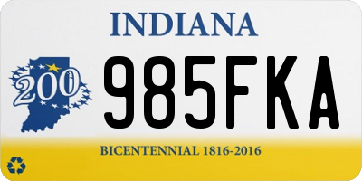 IN license plate 985FKA