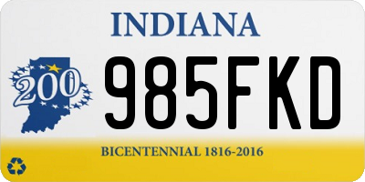 IN license plate 985FKD