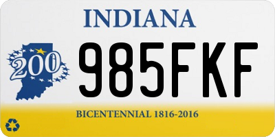 IN license plate 985FKF