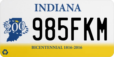 IN license plate 985FKM