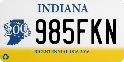 IN license plate 985FKN