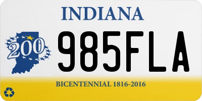 IN license plate 985FLA