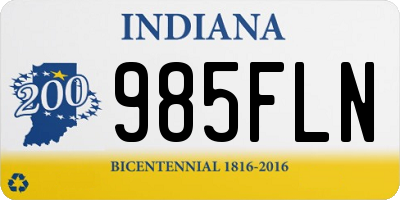 IN license plate 985FLN