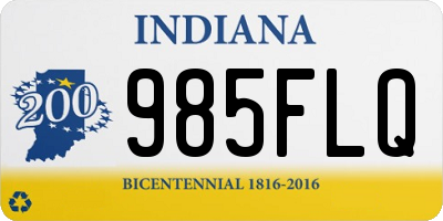 IN license plate 985FLQ