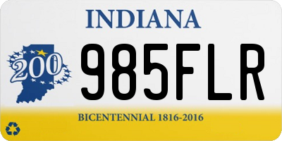 IN license plate 985FLR