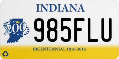 IN license plate 985FLU