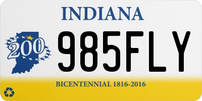 IN license plate 985FLY