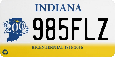 IN license plate 985FLZ
