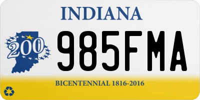 IN license plate 985FMA