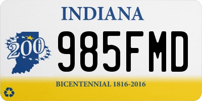 IN license plate 985FMD