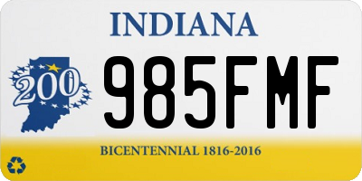 IN license plate 985FMF