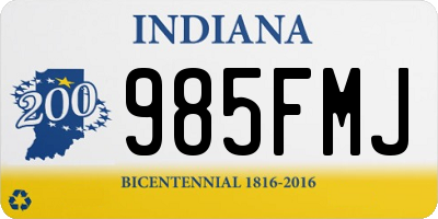 IN license plate 985FMJ