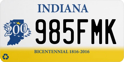 IN license plate 985FMK