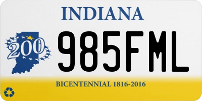 IN license plate 985FML