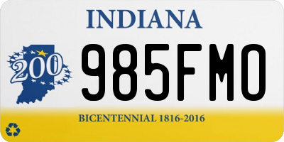 IN license plate 985FMO