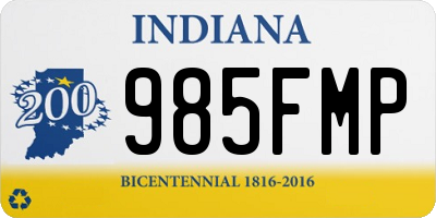 IN license plate 985FMP