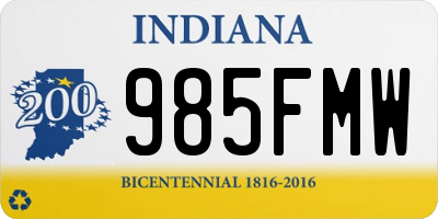 IN license plate 985FMW