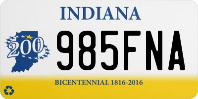 IN license plate 985FNA