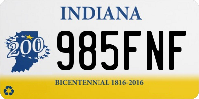 IN license plate 985FNF