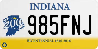 IN license plate 985FNJ